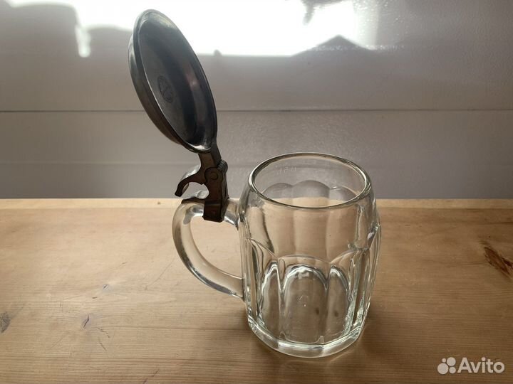 Кружка пивная старинная с крышкой Германия