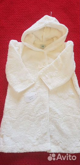Халат махровый новый для девочки на 2 года