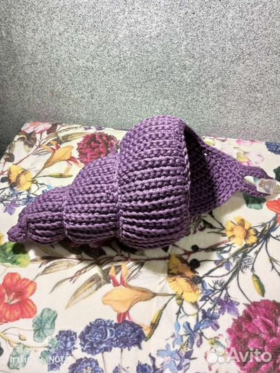 Вязанные интерьерные корзины