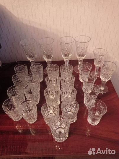Хрустальные фужеры, рюмки