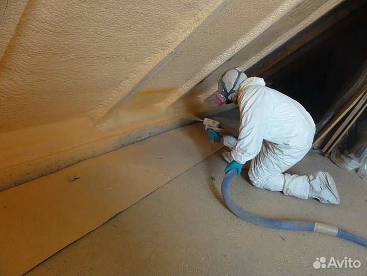 Утепление, теплоизоляция пенополиуретаном мансарды
