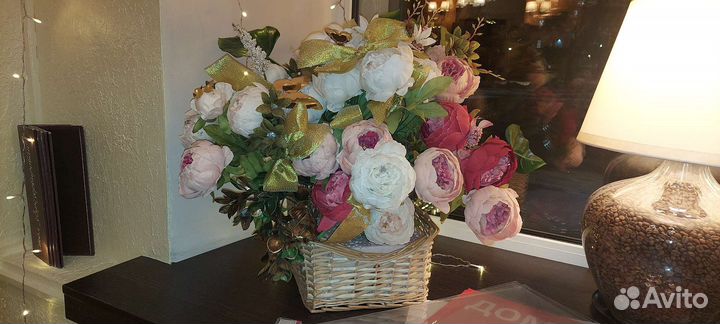 Пионы цветы шелковые искусственные