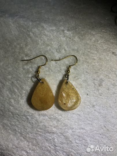 Серьги из эпоксидной смолы
