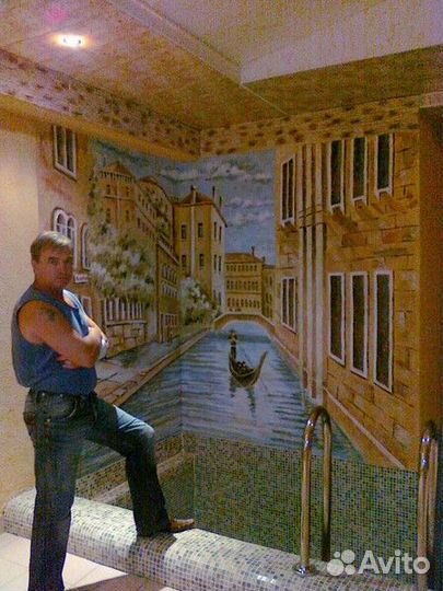 Роспись стен. Оформление стен Под Скалу