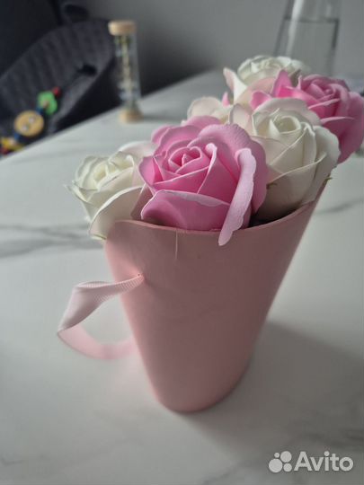 Букет из мыльных роз