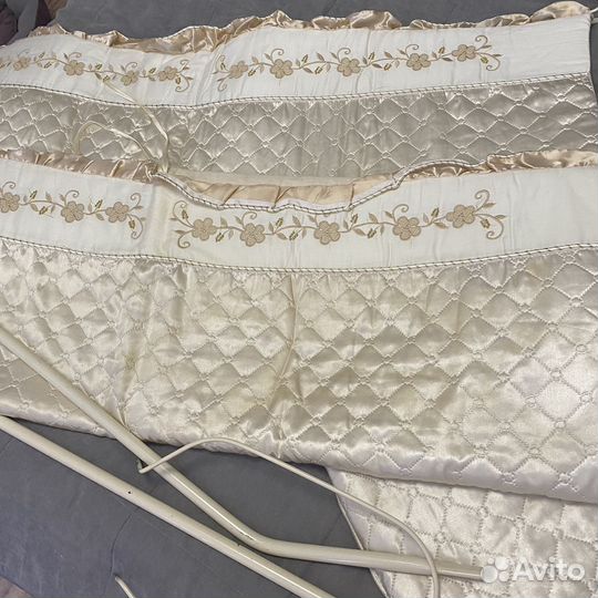 Бортики с балдахином в детскую кроватку