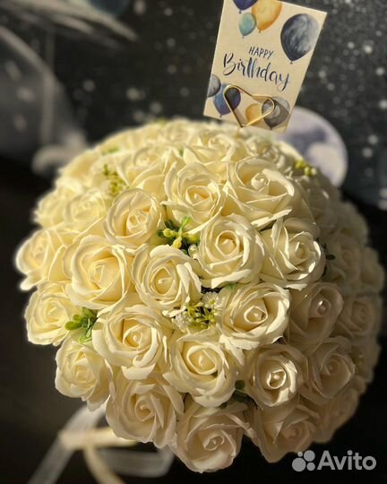 Букет из 51 мыльной розы