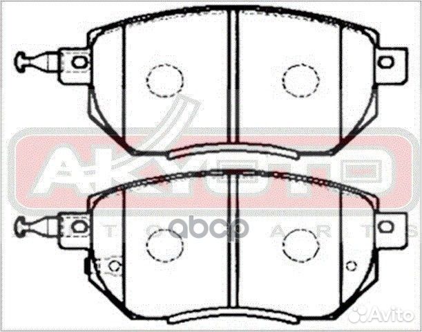 Колодки тормозные дисковые передние AKD-CA093 A