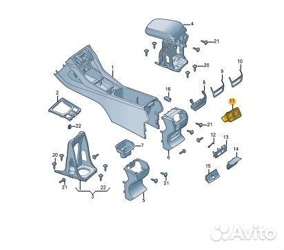 Дефлектор воздушный задний Skoda Karoq djka 2021