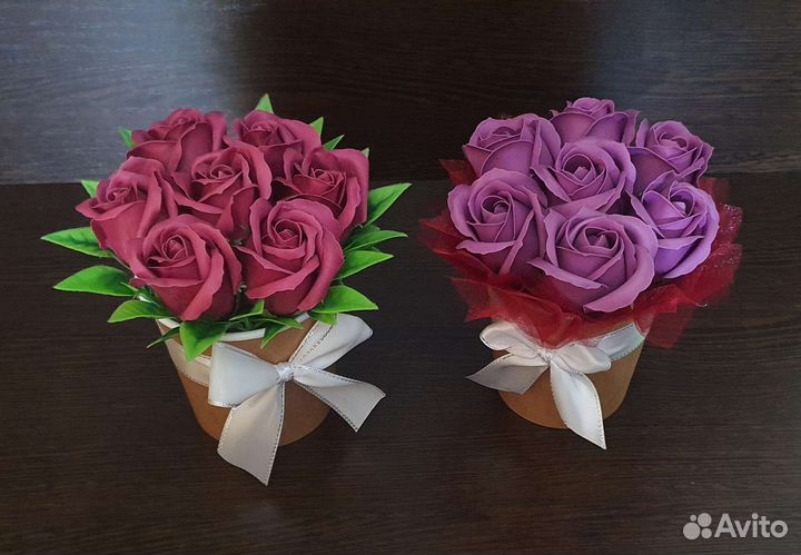 Букеты из пенных мыльных роз