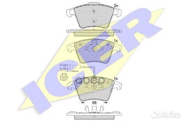 181778 колодки дисковые передние VW T5/Multiva
