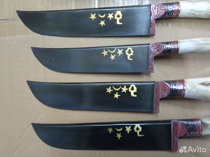 Настоящий нож пчак с ручкой из кости