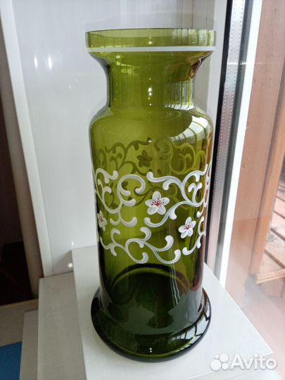 Ваза для цветов, цветное стекло СССР