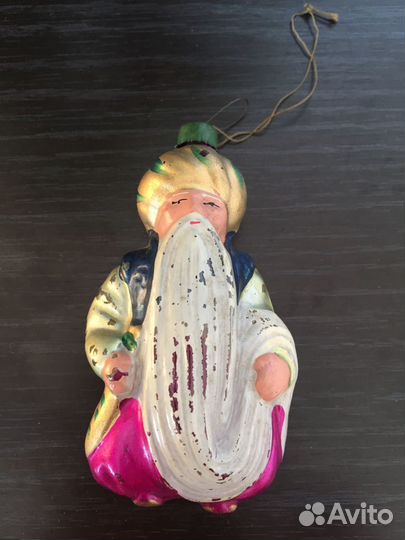 Елочные игрушки Старик Хоттабыч, шишка СССР