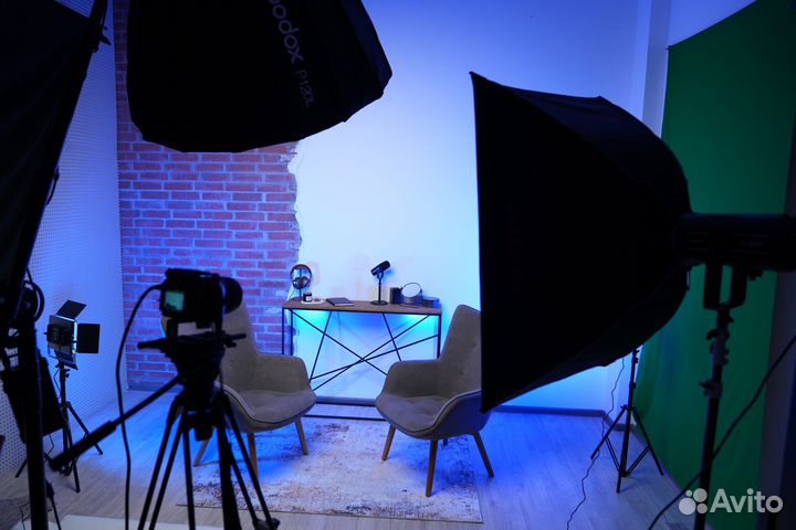 Аренда видеостудии, запись интервью, подкастов