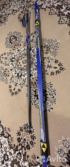 Лыжи беговые fisher и палки