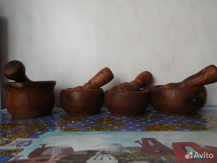 Тарелки из дерева разных пород