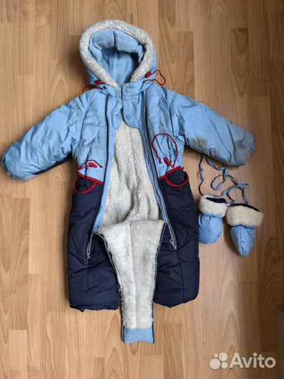 Зимний комбинезон для мальчика 86