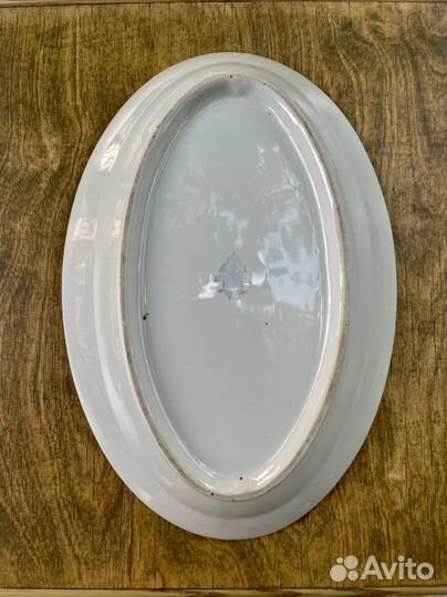 Блюдо фарфоровое Конаково зик винтаж СССР 1940-е