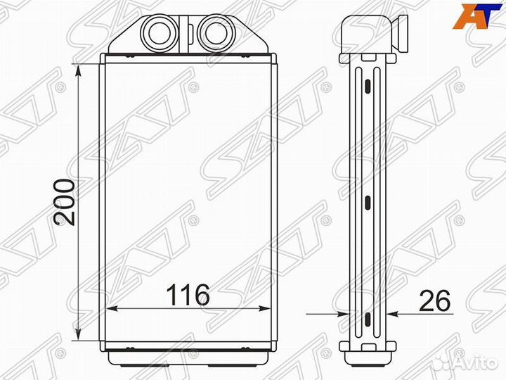 Радиатор печки Toyota Rav 4 96-00