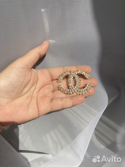 Брошь, серьги Chanel новое