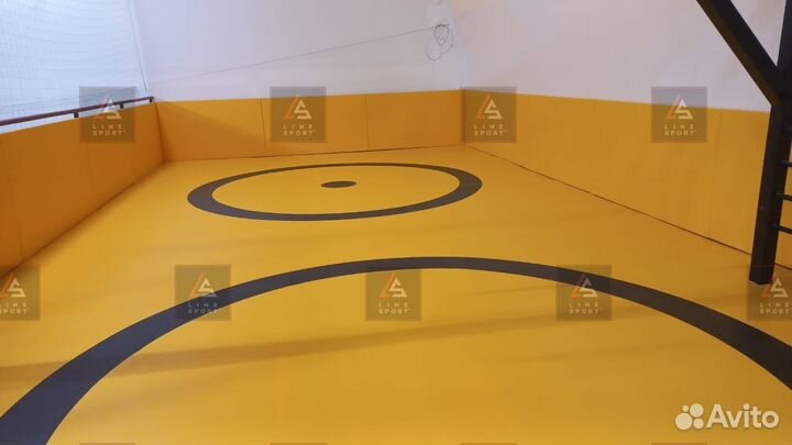 Борцовский ковер 12х12 двухцветный карманы