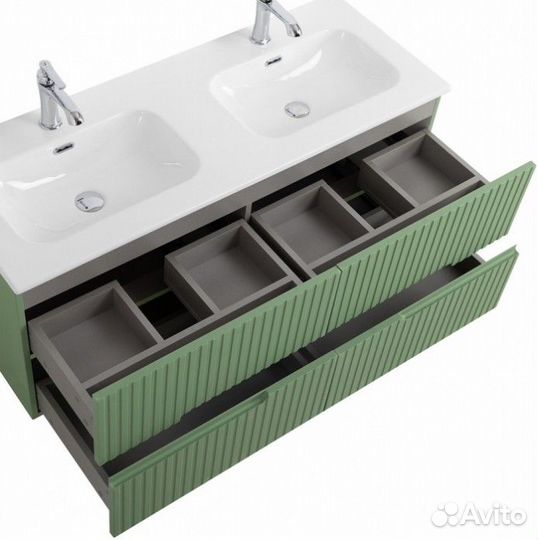 Тумба с раковиной Cezares Duet-N 120-4C-CZR-8073-120-2 Фисташковый Софт