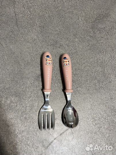 Детский столовый набор ложка и вилка