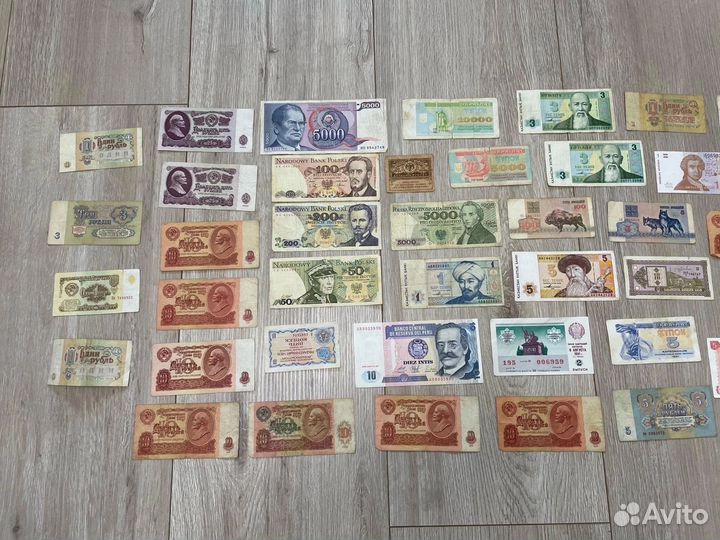 Купюры разных стран ри, СССР, Польша и т.д