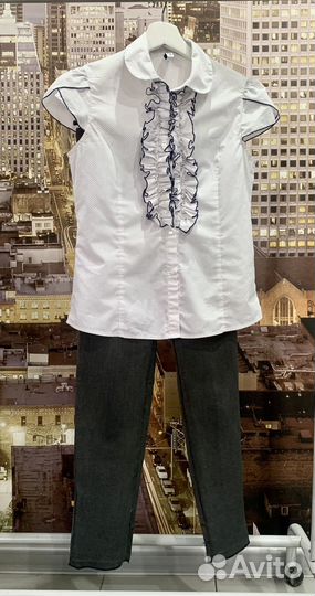 Школьная одежда блузки юбка костюм брюки