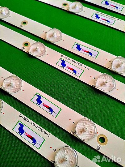 Новая Led подсветка к тв GJ-2K16-430 5лин по 12LED