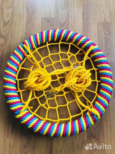 Качели «Гнездо» желтые 60см