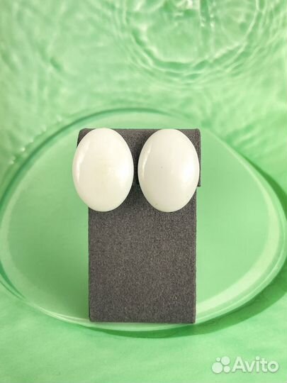 Клипсы винтажные овальные 70гг США К12 О