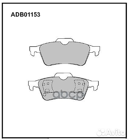 Колодки тормозные дисковые зад ADB01153 ALL
