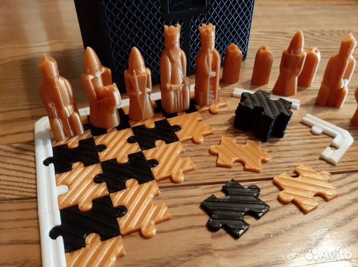 Шахматы 3D пазл в подарочной шкатулке