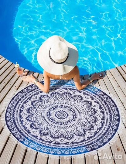 Круглое пляжное полотенце