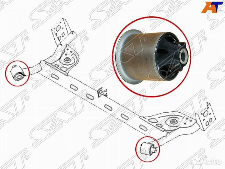 Сайлентблок задней балки renault /dacia duster /L