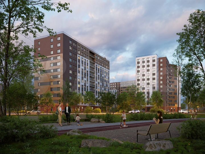 2-к. квартира, 69,3 м², 4/12 эт.