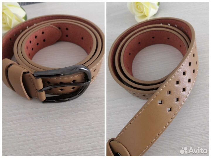 Ремень женский бежевый новый