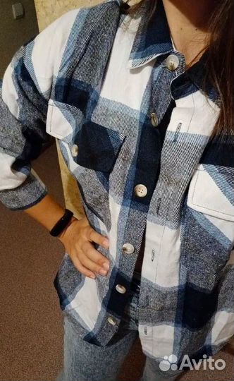 Рубашка в клетку женская 46 48