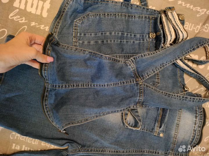 Джинсовый комбинезон для беременных