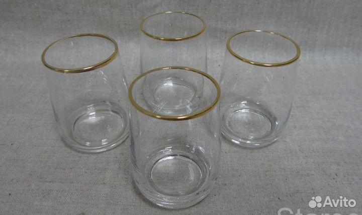 Рюмки Стопки Стекло с позолотой Объем 50,100 мл
