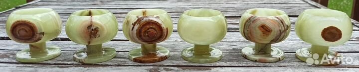 Рюмки нефритовые набор 6 шт в коробке