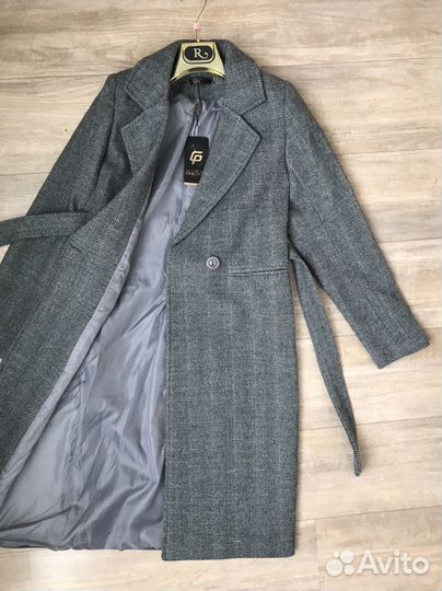 Пальто женское демисезонное 42 44 серое