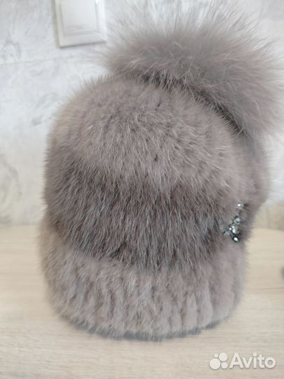 Шапка норковая женская