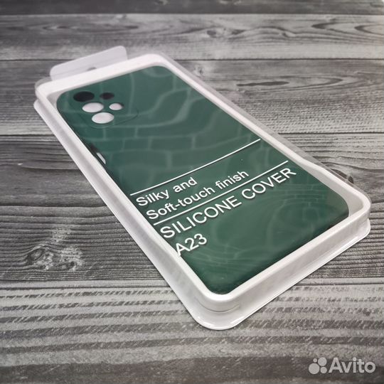 Чехол для samsung A23 Silicone Cover зелёный
