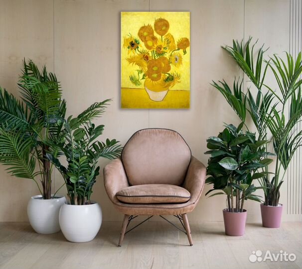 Большие Картины Ван Гога на холсте 55*75см