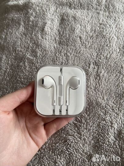 Наушники apple earpods lightning + переходник
