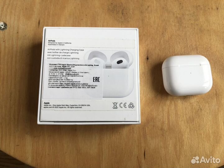 Беспроводные наушники apple airpods 3оригинал бу