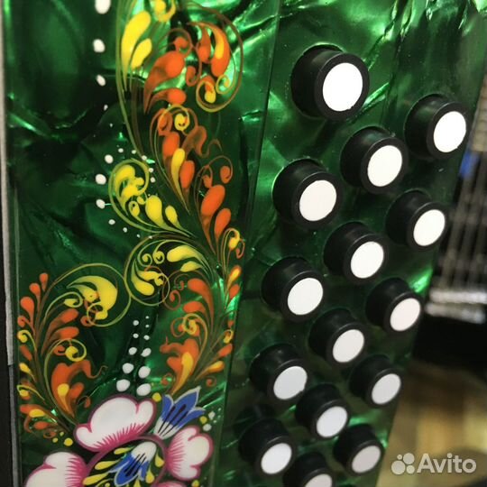 Гармонь Шуйская S51XL зеленая, новая